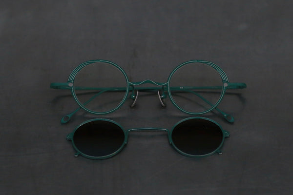 Rigards X ZIGGY CHEN Joint Series RG1008ZC Titanium Double-layer Sunglasses RG-RG1008ZC-SLSLTMQTL Dark Green + Dark Green Frame Transparent + Bronze Blue Lenses